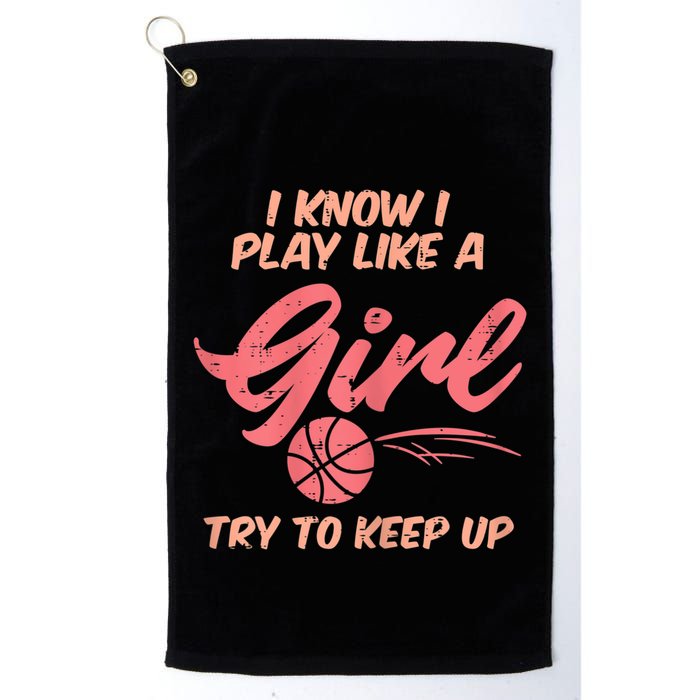 I PLay Like Basketball Cute Player Baller Golf Towel