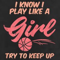 I PLay Like Basketball Cute Player Baller Golf Towel