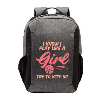 I PLay Like Basketball Cute Player Baller Vector Backpack