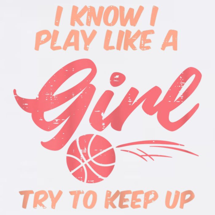 I PLay Like Basketball Cute Player Baller Garment-Dyed Sweatshirt