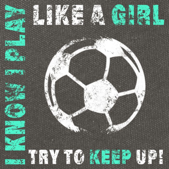 I Play Like A Girl Cool Soccer Player Girls Cool Gift Cotton Canvas Backpack