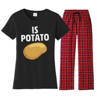 Is Potato Late Show Funny Colbert Women's Flannel Pajama Set