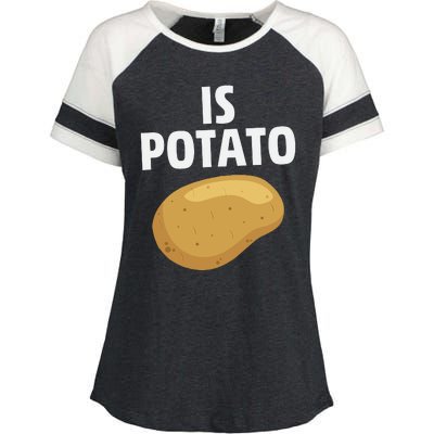 Is Potato Late Show Funny Colbert Enza Ladies Jersey Colorblock Tee