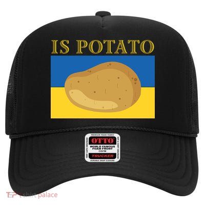 Is Potato Late Show Funny Ukraine Colbert High Crown Mesh Back Trucker Hat