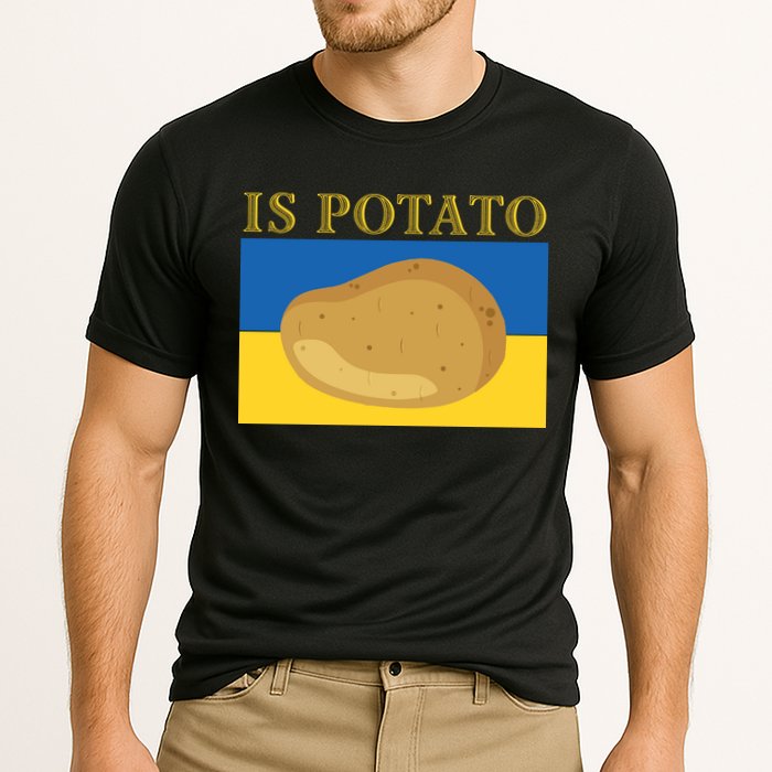 Is Potato Late Show Funny Ukraine Colbert Cooling Performance Crew T-Shirt