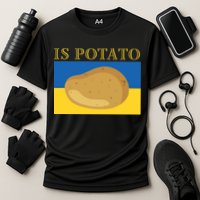 Is Potato Late Show Funny Ukraine Colbert Cooling Performance Crew T-Shirt