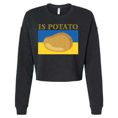Is Potato Late Show Funny Ukraine Colbert Cropped Pullover Crew