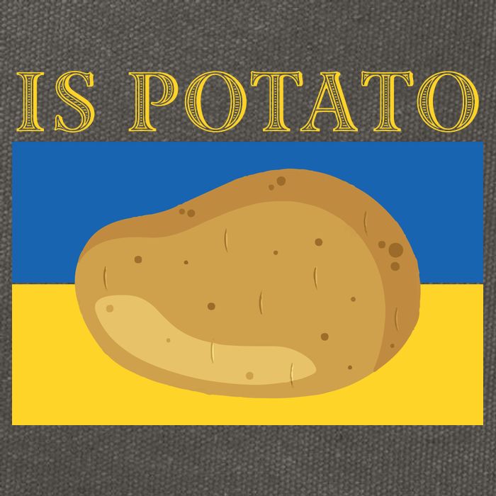 Is Potato Late Show Funny Ukraine Colbert Cotton Canvas Backpack