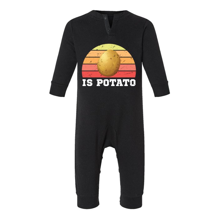 Is Potato Late Show Retro Vintage Colbert Infant Fleece One Piece