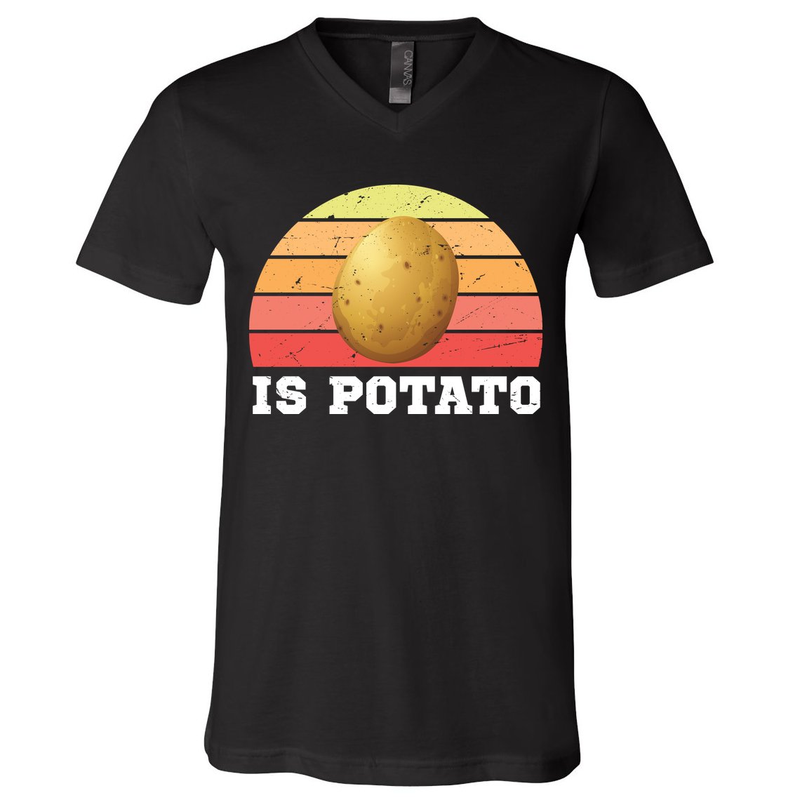 Is Potato Late Show Retro Vintage Colbert V-Neck T-Shirt