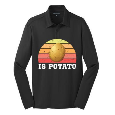 Is Potato Late Show Retro Vintage Colbert Silk Touch Performance Long Sleeve Polo