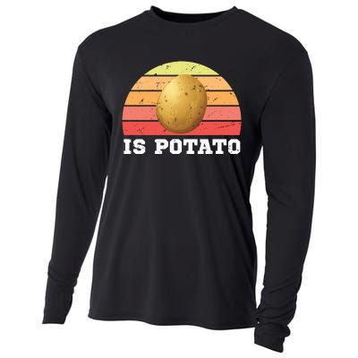 Is Potato Late Show Retro Vintage Colbert Cooling Performance Long Sleeve Crew