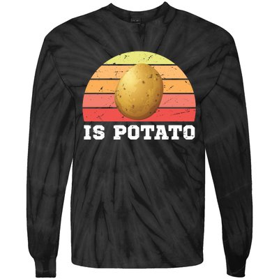 Is Potato Late Show Retro Vintage Colbert Tie-Dye Long Sleeve Shirt