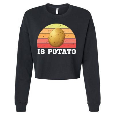 Is Potato Late Show Retro Vintage Colbert Cropped Pullover Crew