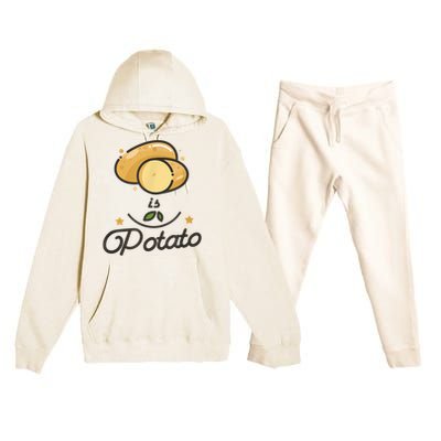 Is Potato Late Night Show Funny Premium Hooded Sweatsuit Set