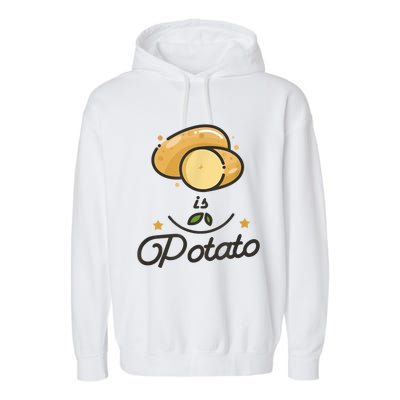 Is Potato Late Night Show Funny Garment-Dyed Fleece Hoodie