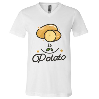 Is Potato Late Night Show Funny V-Neck T-Shirt