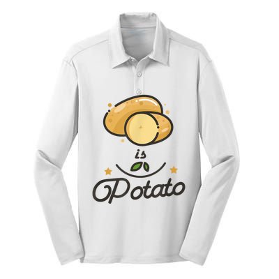 Is Potato Late Night Show Funny Silk Touch Performance Long Sleeve Polo