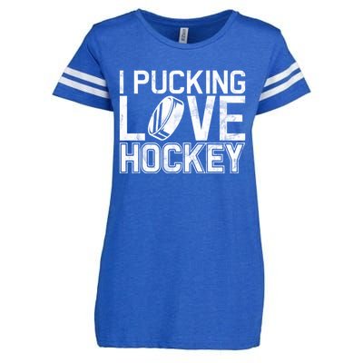 I Pucking Love Hockey Cool Gift Enza Ladies Jersey Football T-Shirt