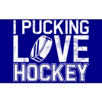 I Pucking Love Hockey Cool Gift Bumper Sticker