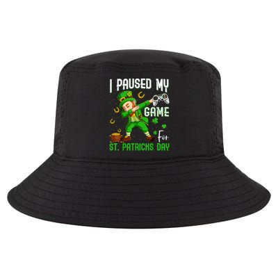 I Paused My Game For St Patricks Day Dabbing Leprechaun Cool Comfort Performance Bucket Hat