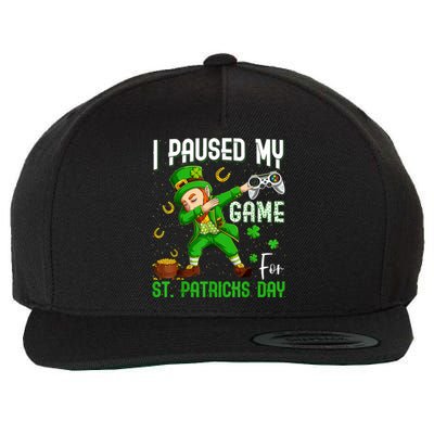 I Paused My Game For St Patricks Day Dabbing Leprechaun Wool Snapback Cap