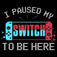 I Paused My Switch To Be Here Switch Gamer Gift 16 in Basic Backpack