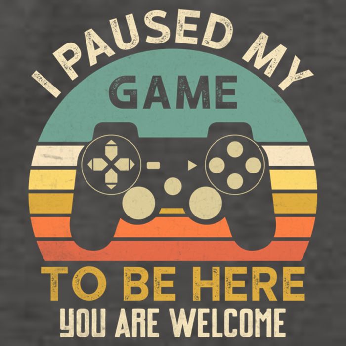 I Paused My Game To Be Here YouRe Welcome Retro Gamer Gift Vector Backpack