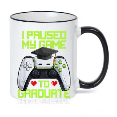 I Paused My Game To Graduate Funny Graduation Graduate Gamer 11oz Black Color Changing Mug