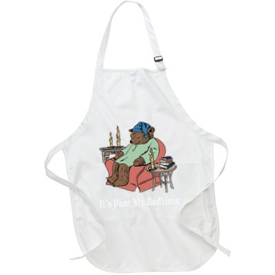 ItS Past My Bedtime Sleepy Bear Time Reading Full-Length Apron With Pockets