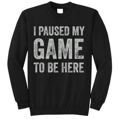 I Paused My Game To Be Here Vintage Pullover Hoodie Sweatshirt