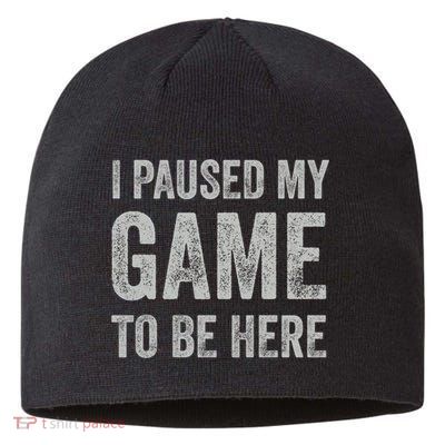 I Paused My Game To Be Here Vintage Pullover Hoodie Sustainable Beanie