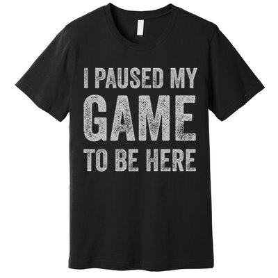 I Paused My Game To Be Here Vintage Pullover Hoodie Premium T-Shirt
