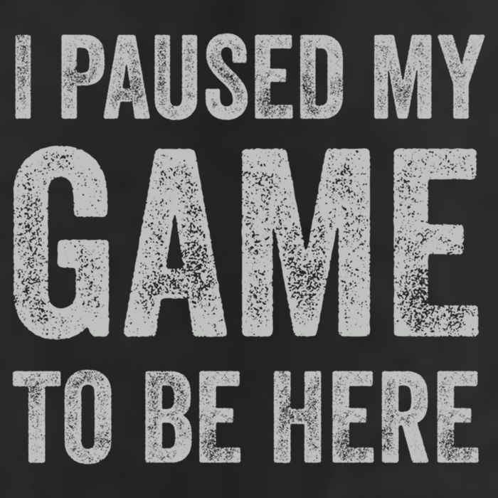 I Paused My Game To Be Here Vintage Pullover Hoodie Golf Towel