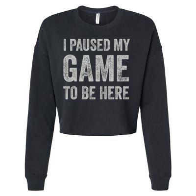 I Paused My Game To Be Here Vintage Pullover Hoodie Cropped Pullover Crew