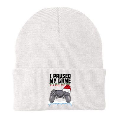 I Paused My Game To Be Here Christmas Gamer Beanie