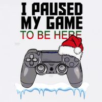 I Paused My Game To Be Here Christmas Gamer Youth Performance Sprint T-Shirt