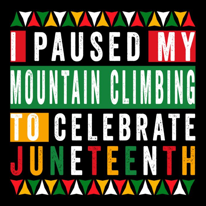 I Paused My Mountain Climbing To Celebrate Junenth 1865 Gift Cooling Performance Crew T-Shirt