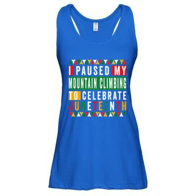 I Paused My Mountain Climbing To Celebrate Junenth 1865 Gift Ladies Essential Flowy Tank