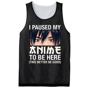 I Paused My Anime To Be Here Japan Kawaii Manga Anime Gifts Mesh Reversible Basketball Jersey Tank