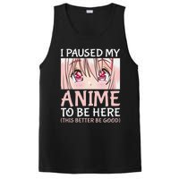 I Paused My Anime To Be Here Otaku Anime Merch Gift PosiCharge Competitor Tank