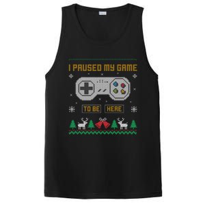 I Paused My Game To Be Here Gaming Ugly Christmas Gift PosiCharge Competitor Tank