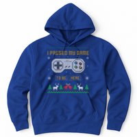 I Paused My Game To Be Here Gaming Ugly Christmas Gift Hoodie