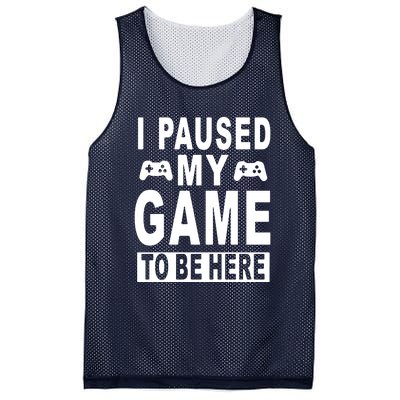 I Paused My Game To Be Here Mesh Reversible Basketball Jersey Tank