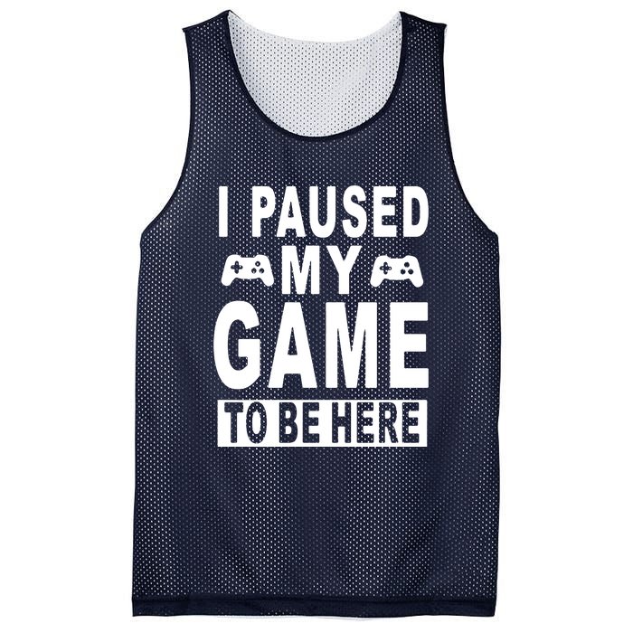 I Paused My Game To Be Here Mesh Reversible Basketball Jersey Tank