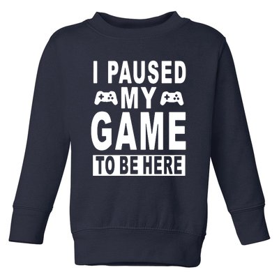 I Paused My Game To Be Here Toddler Sweatshirt