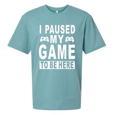 I Paused My Game To Be Here Sueded Cloud Jersey T-Shirt