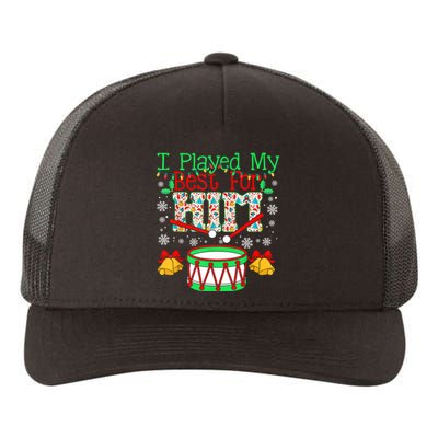 I Played My Best For Him Lil Drummer Boy Christmas Ugly Yupoong Adult 5-Panel Trucker Hat