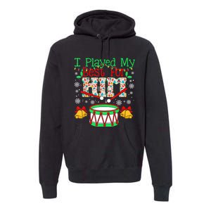 I Played My Best For Him Lil Drummer Boy Christmas Ugly Premium Hoodie