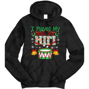 I Played My Best For Him Lil Drummer Boy Christmas Ugly Tie Dye Hoodie